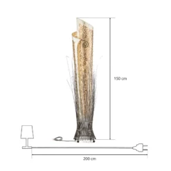 Exótica lámpara de pie YUNI 150 cm