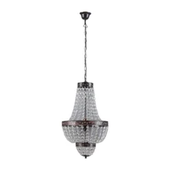 Fascinante lámpara colgante Jorve con cristal
