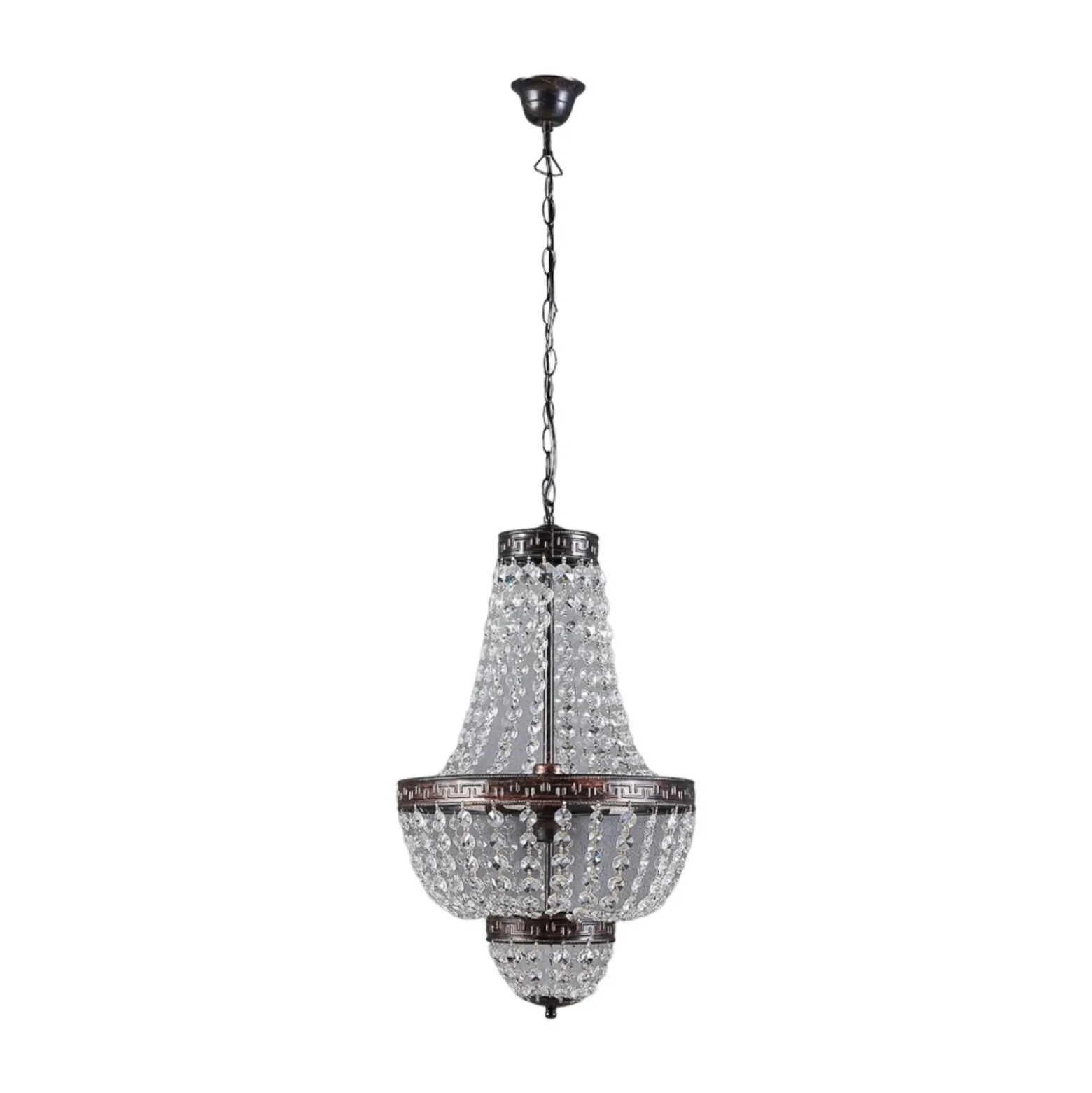 Fascinante lámpara colgante Jorve con cristal