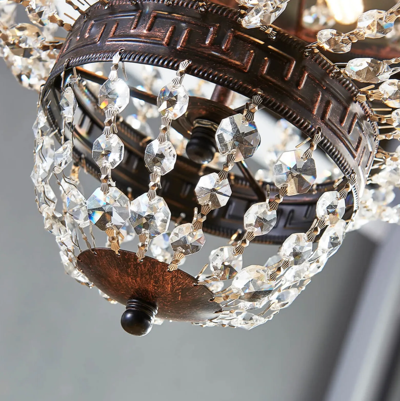 Fascinante lámpara colgante Jorve con cristal