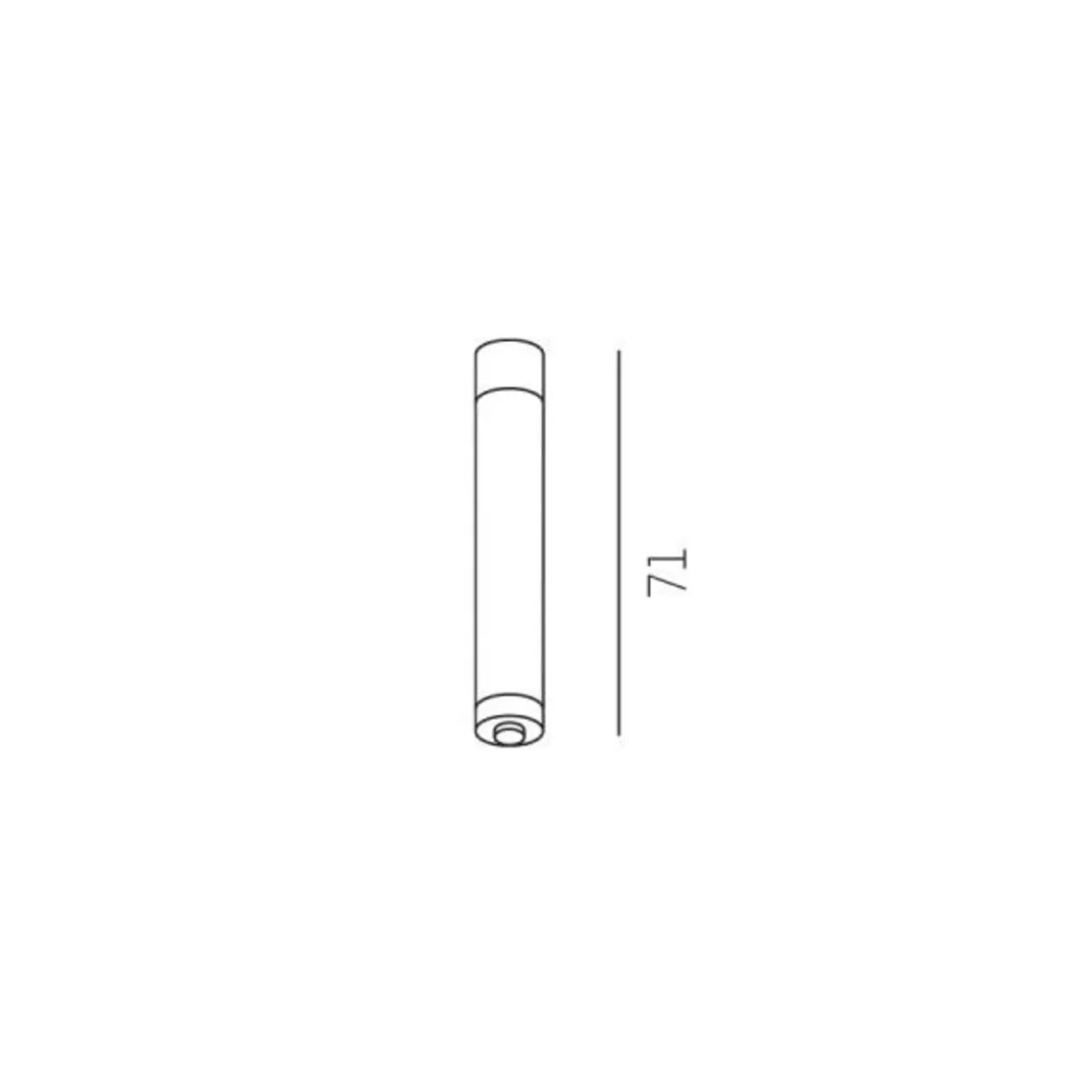Fijación de techo para raíl Volare 7,1 cm negro