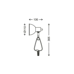 Fix lámpara de pinza, pantalla de metal, negro