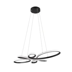 Fly lámpara colgante LED, negro mate, 3.000 K, 83 cm x 45 cm