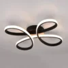 Fly Plafón LED, negro mate, 3.000 K, 40 cm x 40 cm