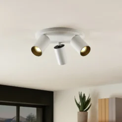 Foco Arcchio Brinja, blanco, redondo, Ø 6 cm, 3 luces, GU10