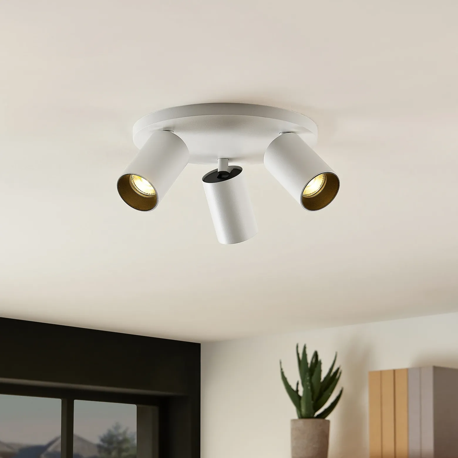 Foco Arcchio Brinja, blanco, redondo, Ø 6 cm, 3 luces, GU10
