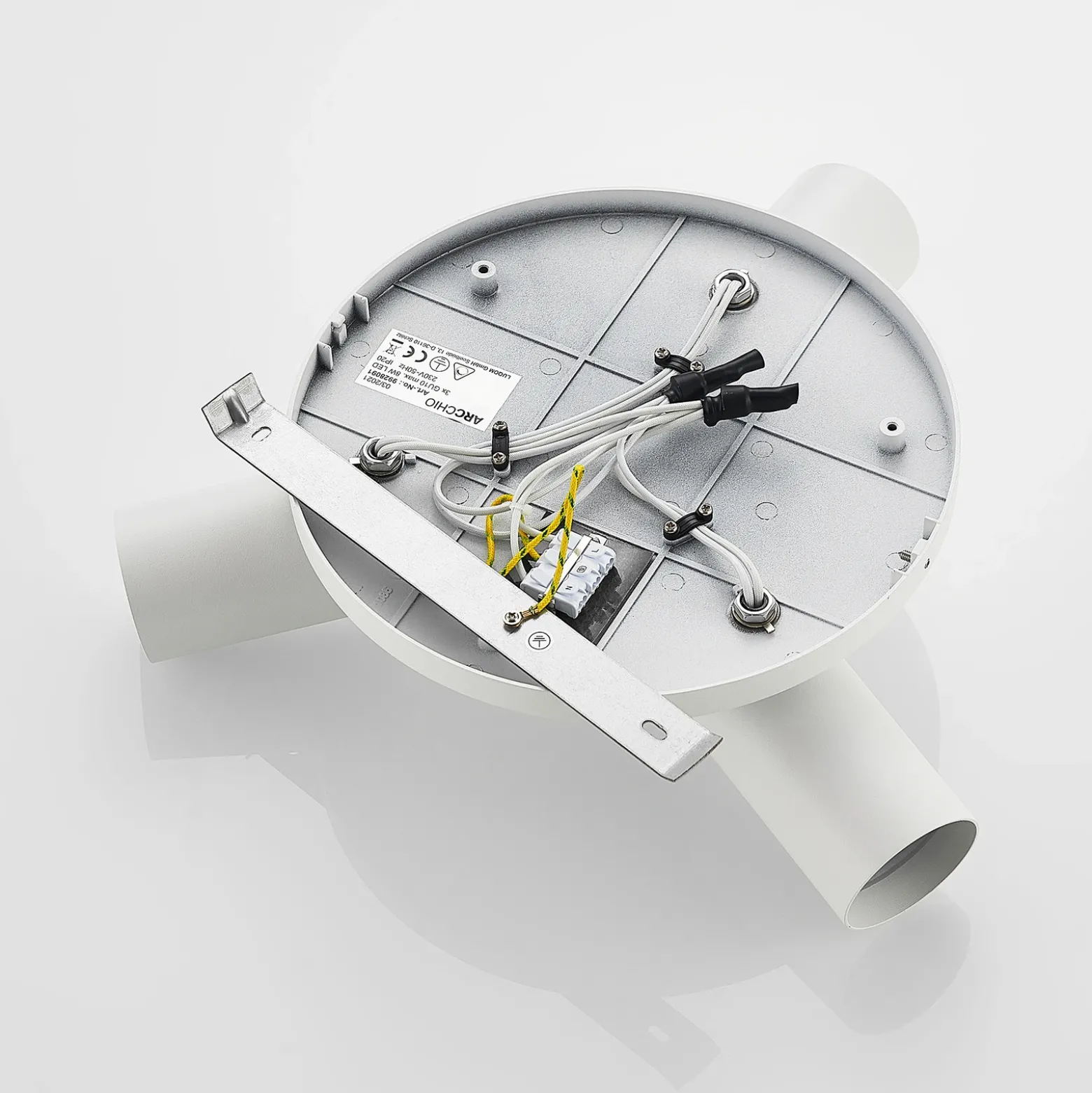 Foco Arcchio Brinja, blanco, redondo, Ø 6 cm, 3 luces, GU10