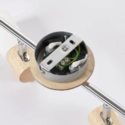 Foco de madera Christoph, 4 luces