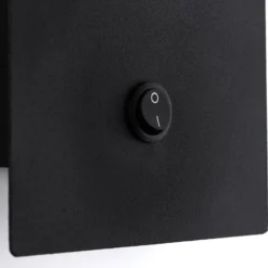 Foco de pared Ayr, negro mate, altura 20 cm, metal