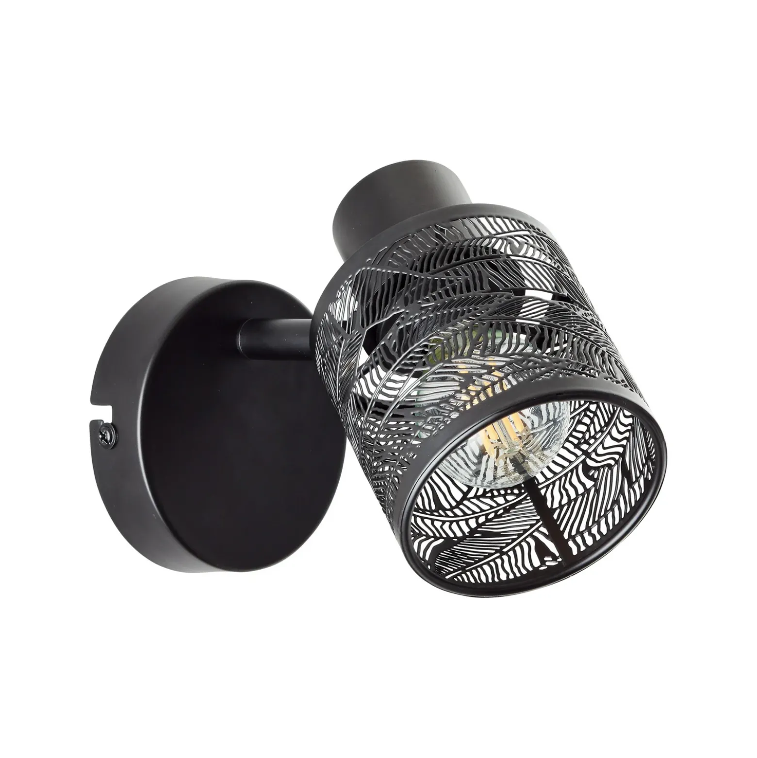 Foco de pared Bano, ancho 13,5 cm, negro mate, metal