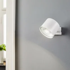 Foco de pared Bot, blanco, móvil