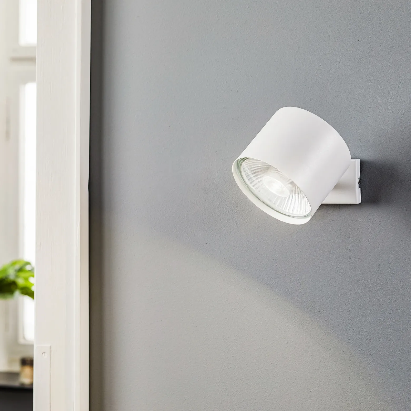 Foco de pared Bot, blanco, móvil