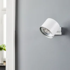 Foco de pared Bot, blanco, móvil