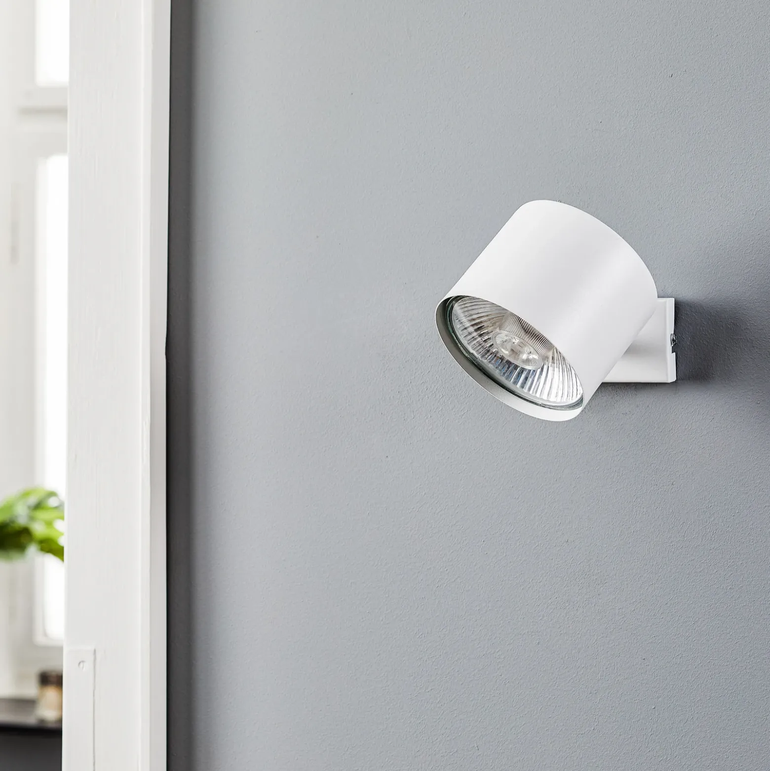 Foco de pared Bot, blanco, móvil