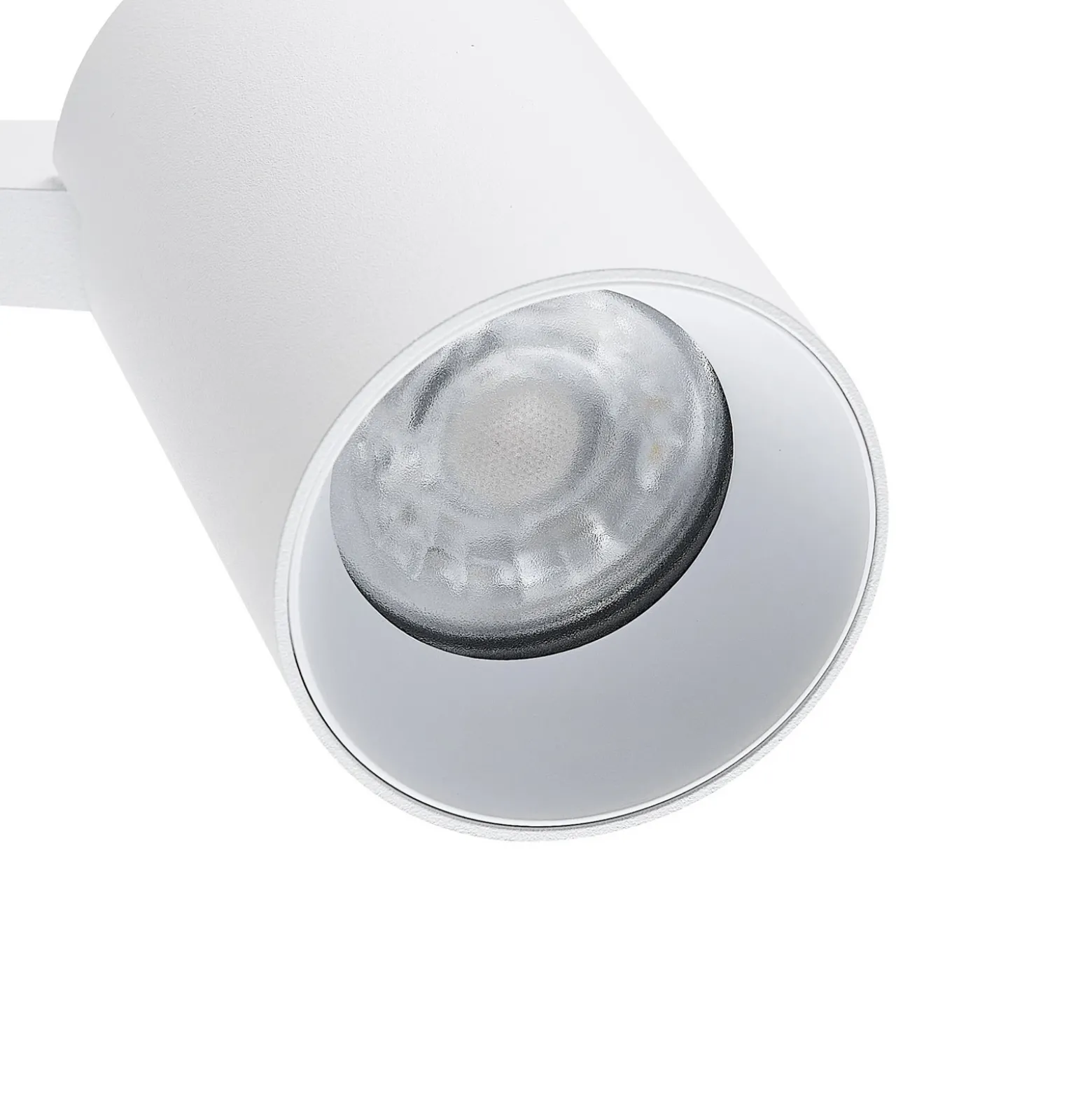Foco de pared CAN TILT, blanco, Ø 10 cm, metal, interruptor, GU10