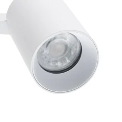 Foco de pared CAN TILT, blanco, Ø 10 cm, metal, interruptor, GU10