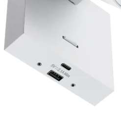 Foco de pared CAN TILT, blanco, 10 x 10 cm, metal, interruptor, USB