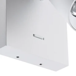 Foco de pared CAN TILT, blanco, 10 x 10 cm, metal, interruptor GU10