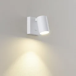 Foco de pared CAN TILT, blanco, 10 x 10 cm, metal, interruptor GU10