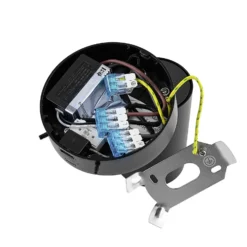 Foco de pared CAN TILT, negro, Ø 10 cm, metal Interruptor USB