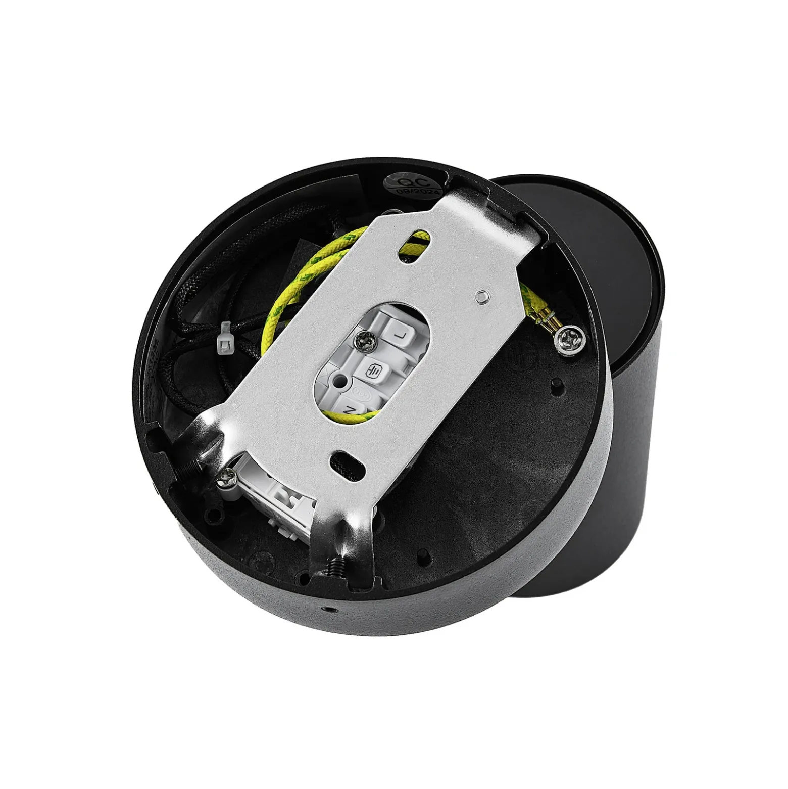 Foco de pared CAN TILT, negro, Ø 10 cm, metal, interruptor GU10