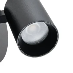 Foco de pared CAN TILT, negro, Ø 10 cm, metal, interruptor GU10