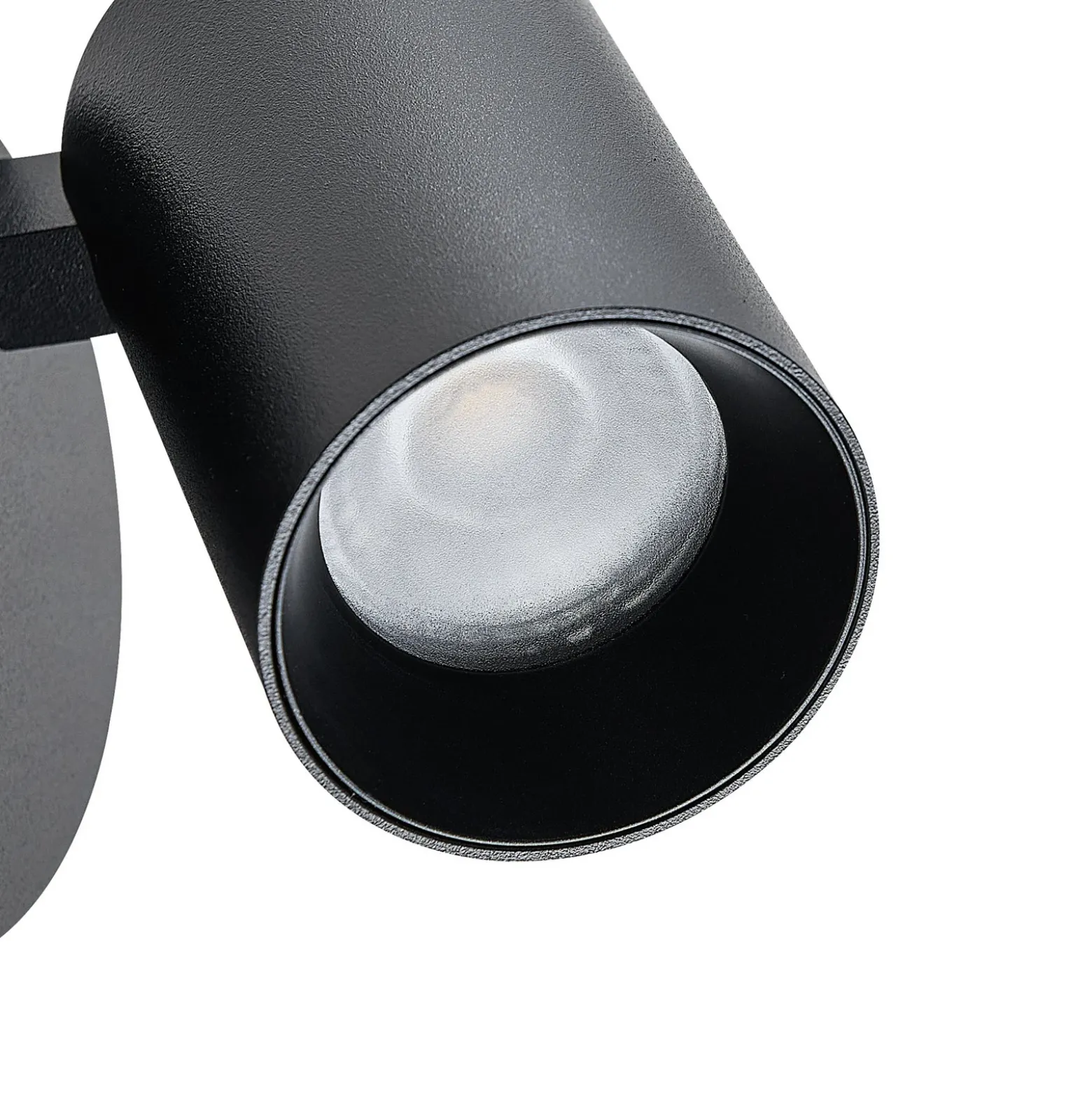 Foco de pared CAN TILT, negro, Ø 10 cm, metal, interruptor GU10