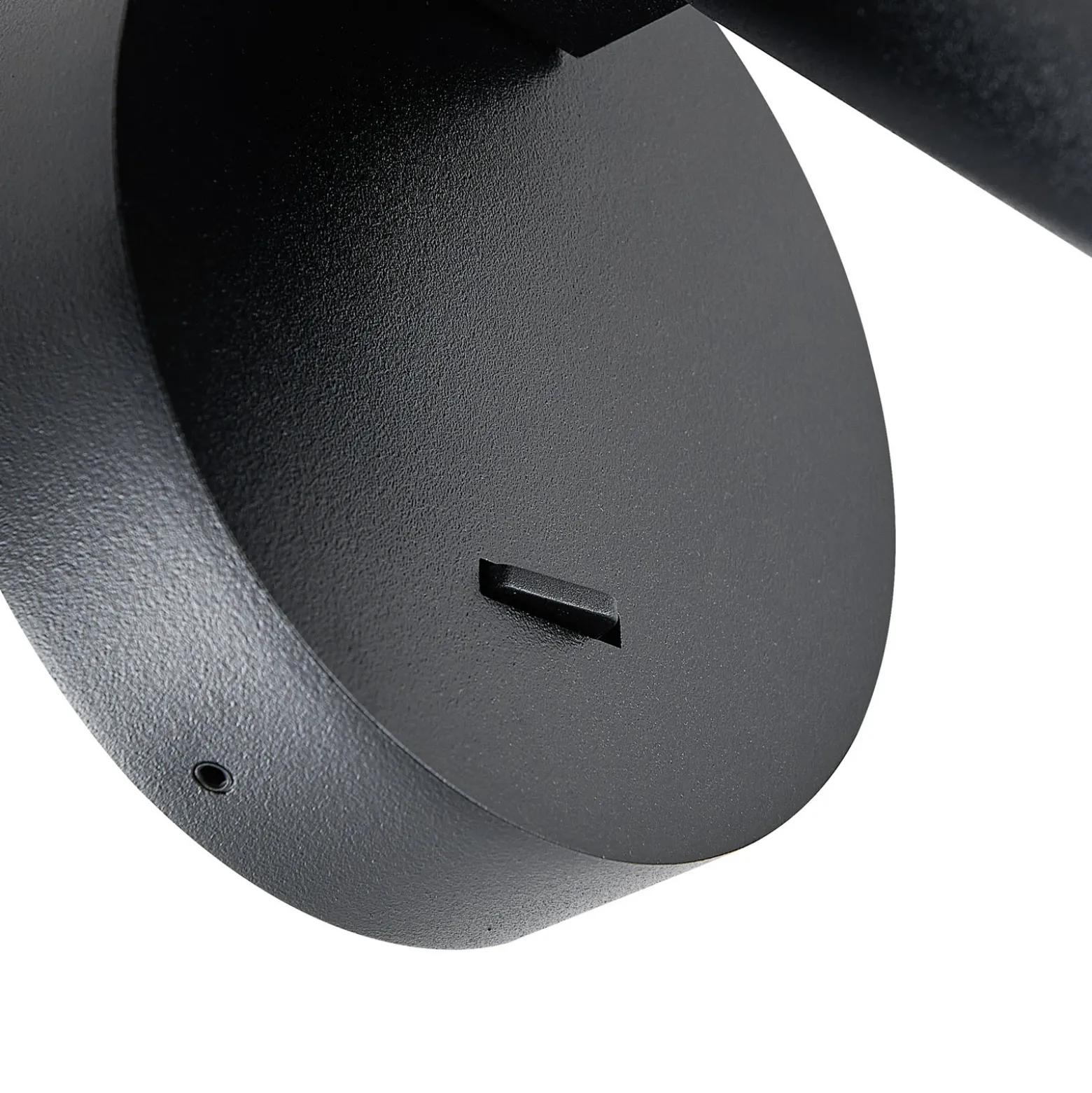 Foco de pared CAN TILT, negro, Ø 10 cm, metal, interruptor GU10