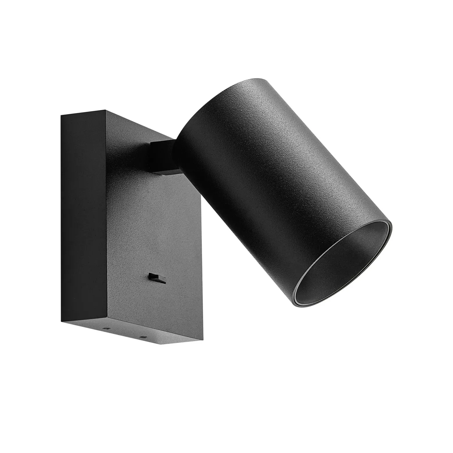 Foco de pared CAN TILT, negro, 10 x 10 cm, metal, interruptor GU10