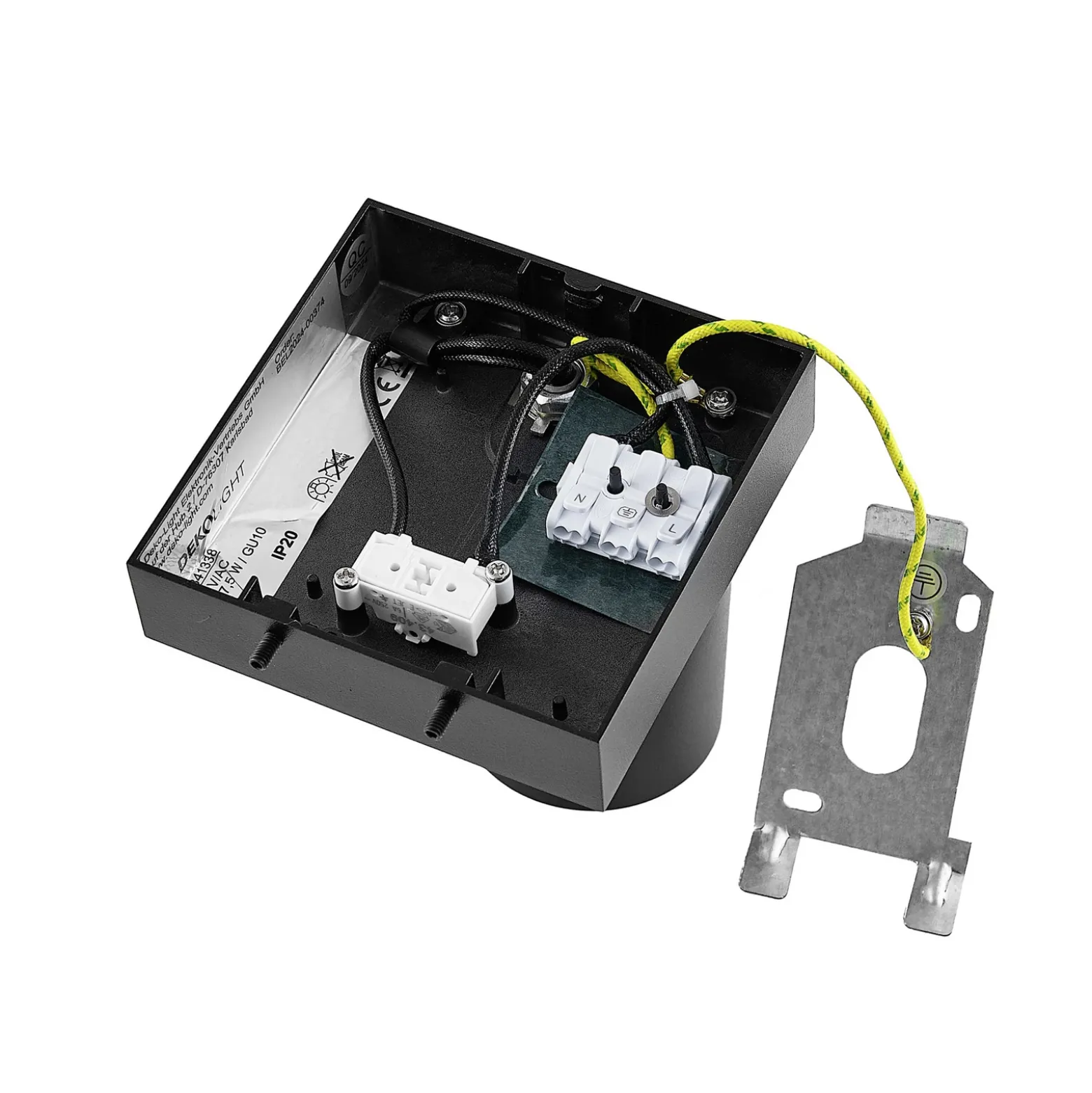 Foco de pared CAN TILT, negro, 10 x 10 cm, metal, interruptor GU10