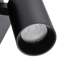 Foco de pared CAN TILT, negro, 10 x 10 cm, metal, interruptor GU10