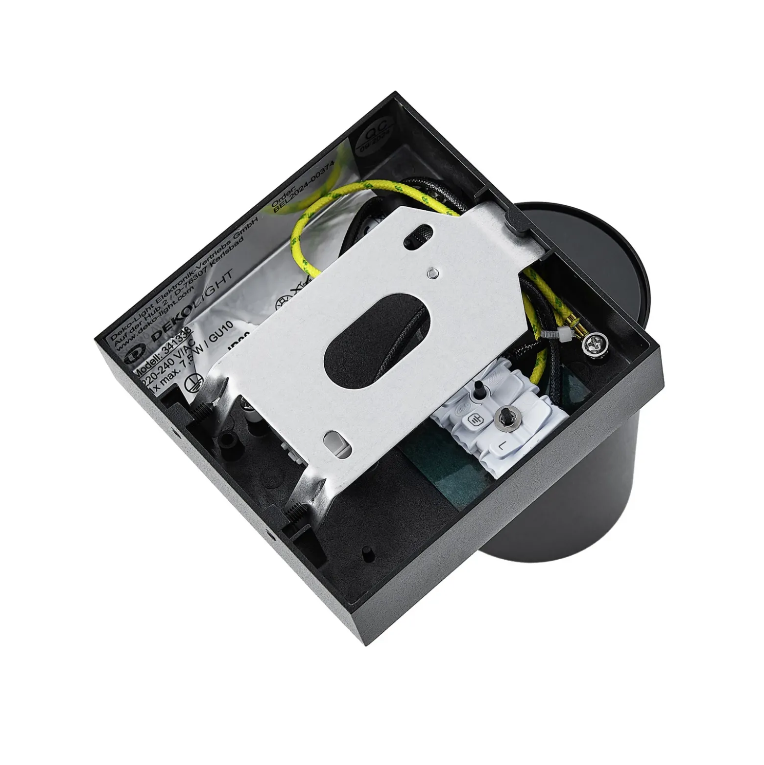 Foco de pared CAN TILT, negro, 10 x 10 cm, metal, interruptor GU10