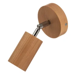 Foco de pared Cre de madera, 1 luz