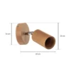 Foco de pared Cre de madera, 1 luz