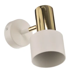 Foco de pared Destin, 1 luz, blanco/latón