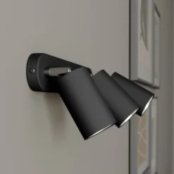 Foco de pared Eye Spot de 3 luces, negro