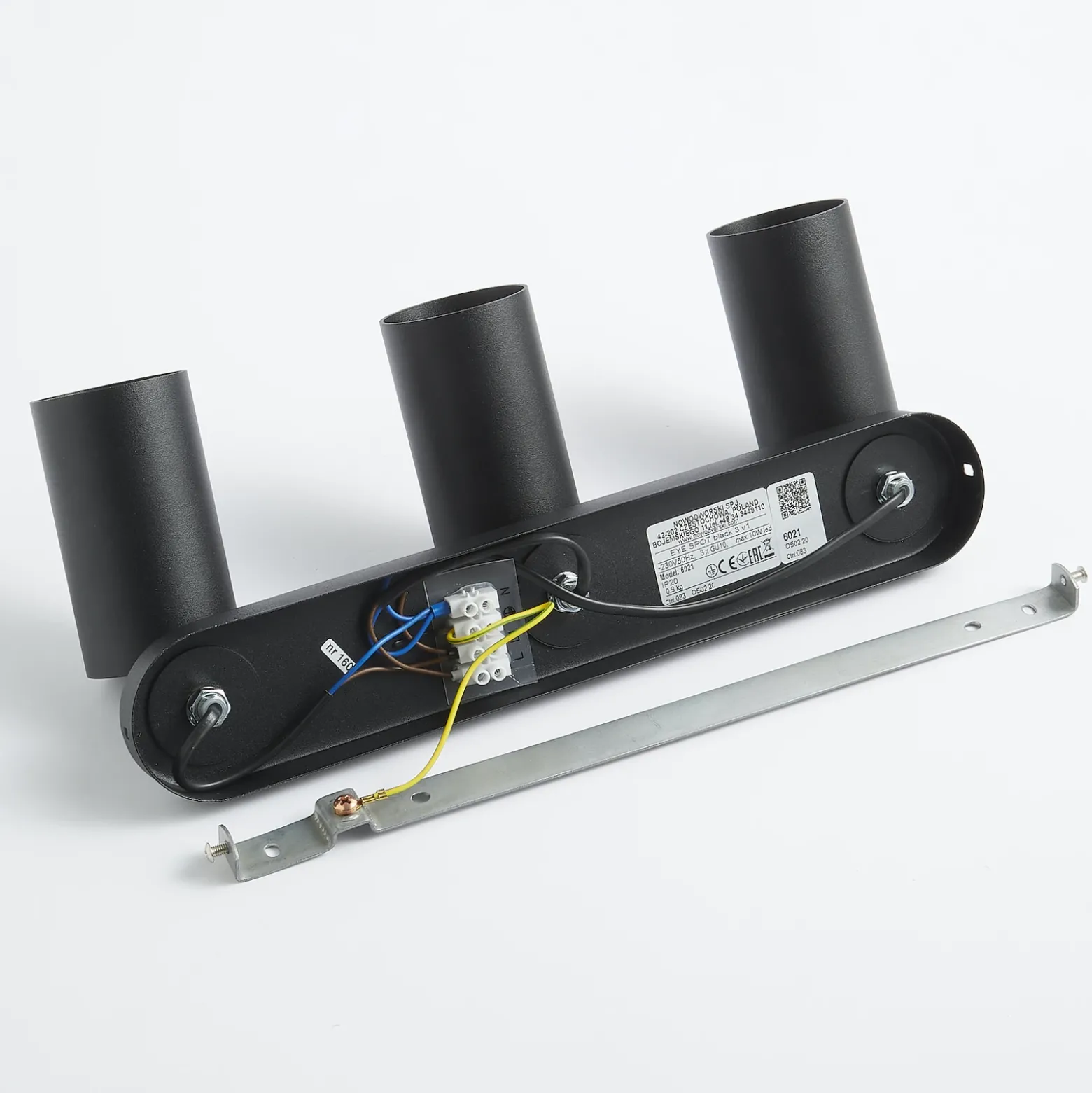 Foco de pared Eye Spot de 3 luces, negro