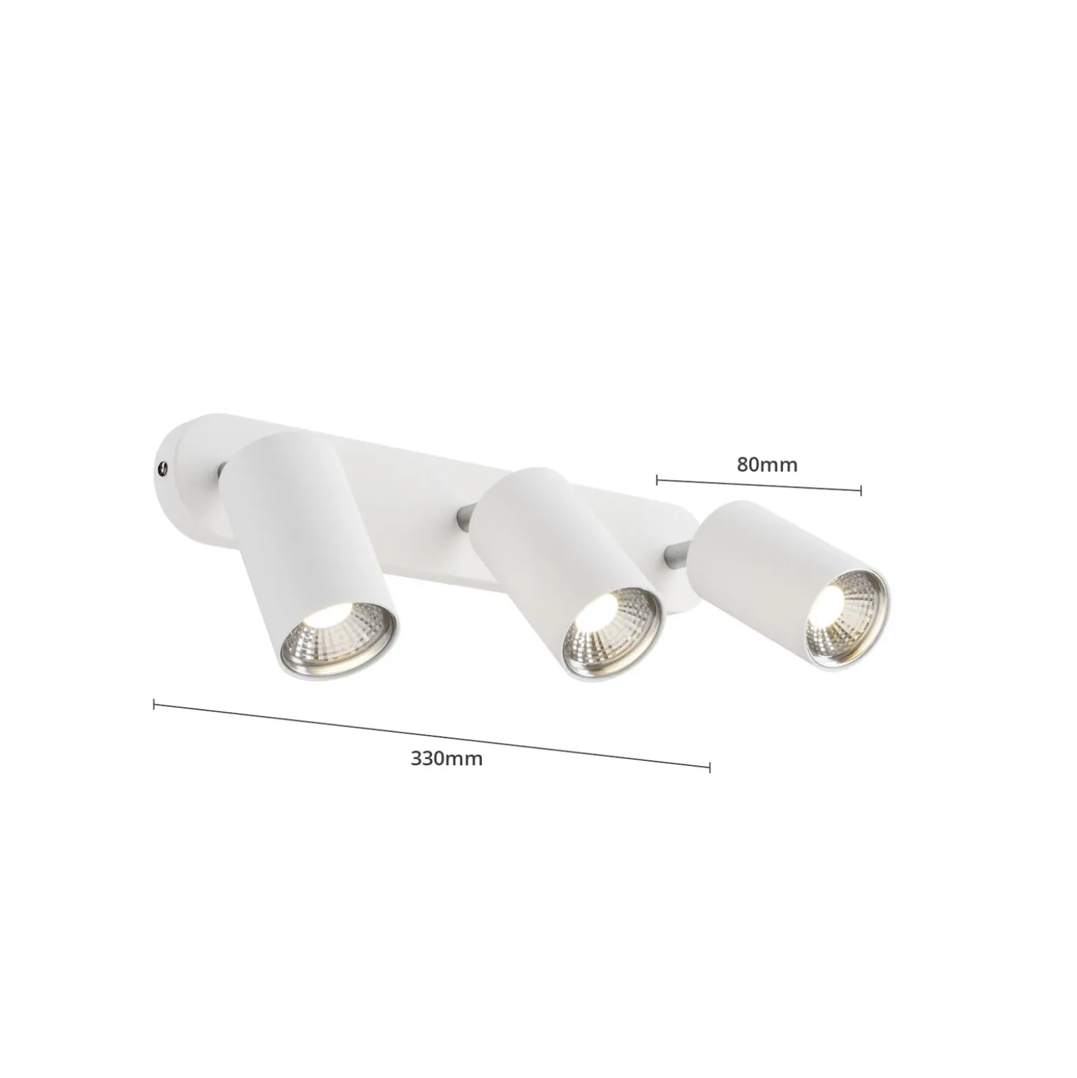 Foco de pared Eye Spot de 3 luces, blanco