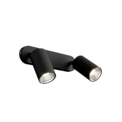 Foco de pared Eye Spot 2 luces, negro
