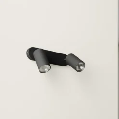 Foco de pared Eye Spot 2 luces, negro