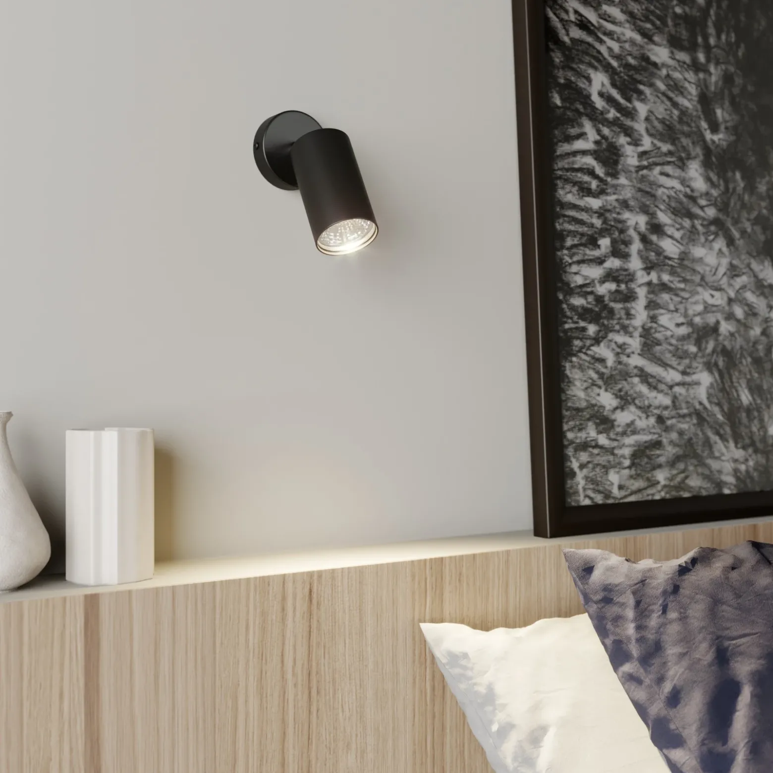Foco de pared Eye Spot 1 luz, negro