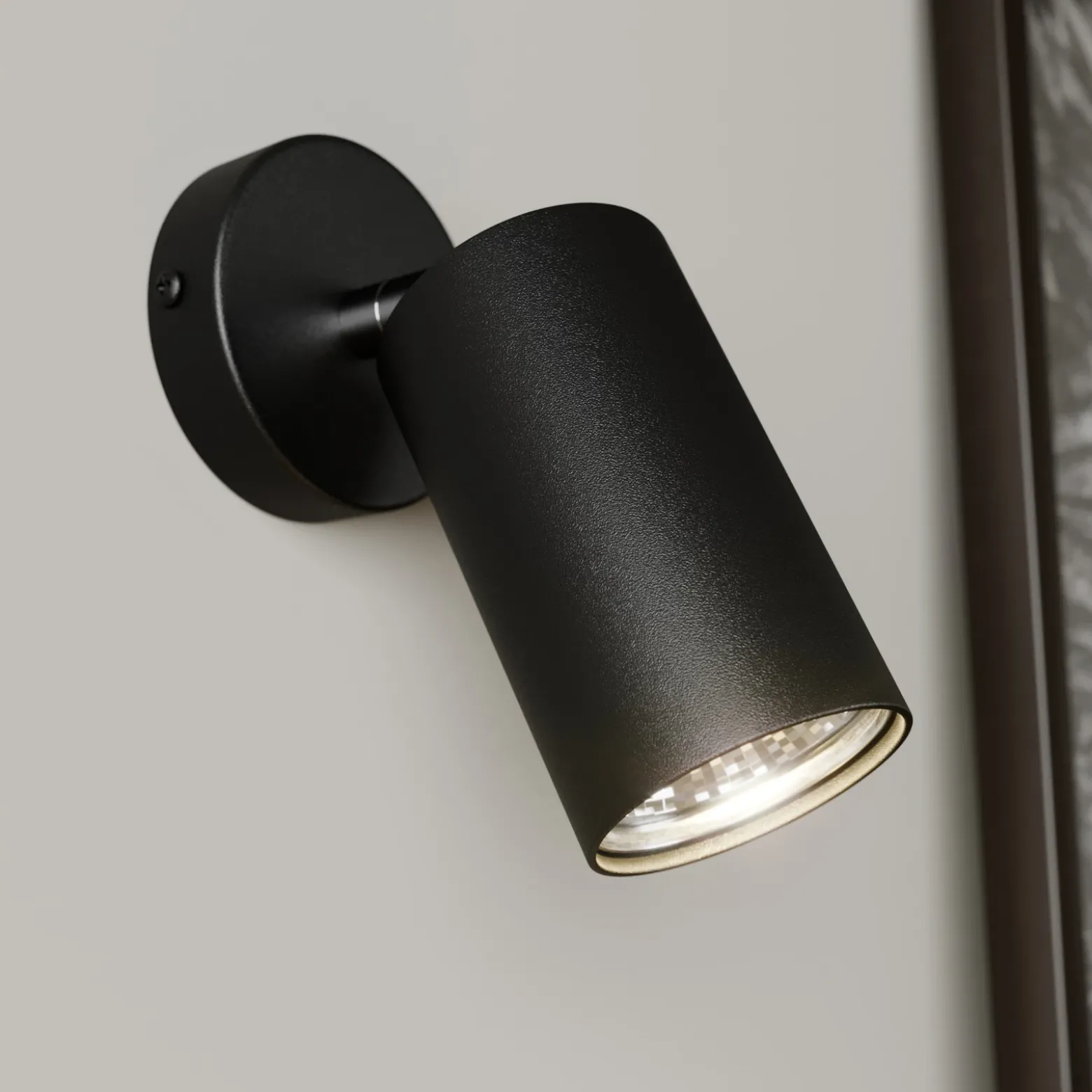 Foco de pared Eye Spot 1 luz, negro