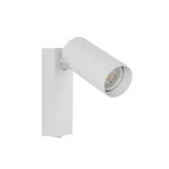 Foco de pared FOURTY, blanco, altura 17 cm, metal, GU10
