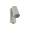 Foco de pared FOURTY, gris claro, altura 17 cm, metal, GU10
