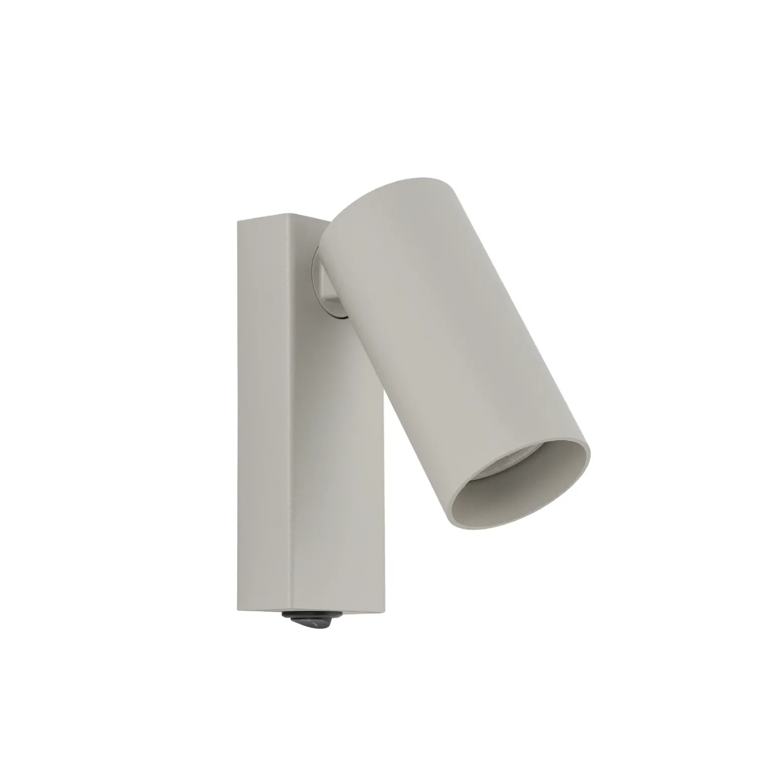 Foco de pared FOURTY, gris claro, altura 17 cm, metal, GU10