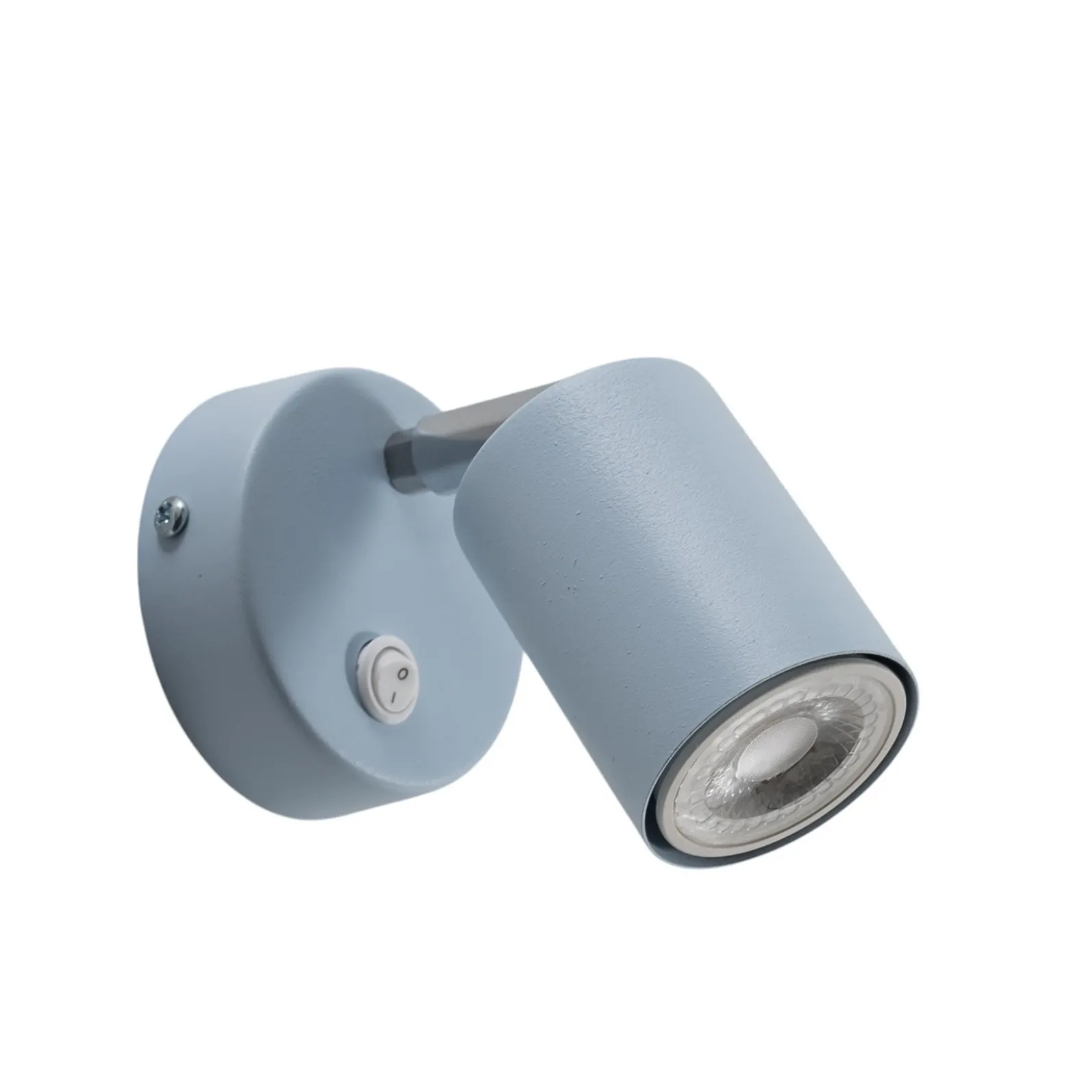 Foco de pared Fun, azul claro, 14 cm de altura, regulable, GU10