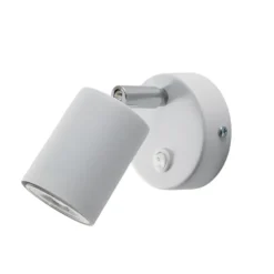Foco de pared Fun, blanco, 14 cm de altura, regulable, GU10
