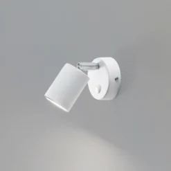 Foco de pared Fun, blanco, 14 cm de altura, regulable, GU10