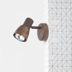 Foco de pared Lava, ancho 8 cm, cobre antiguo, metal