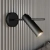 Foco de pared Leda 1, 1 luz, negro